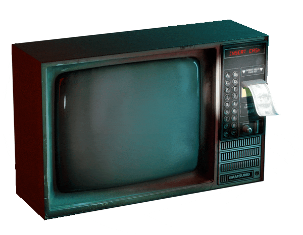 TV vending machine illustration